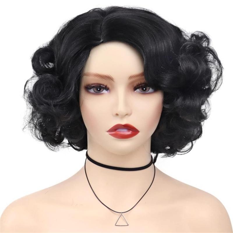 Synthetic Short Wigs for White Women Cosplay Wig Female Big Curly Hair Natural Wig Girls Colored Wig Halloween Costume