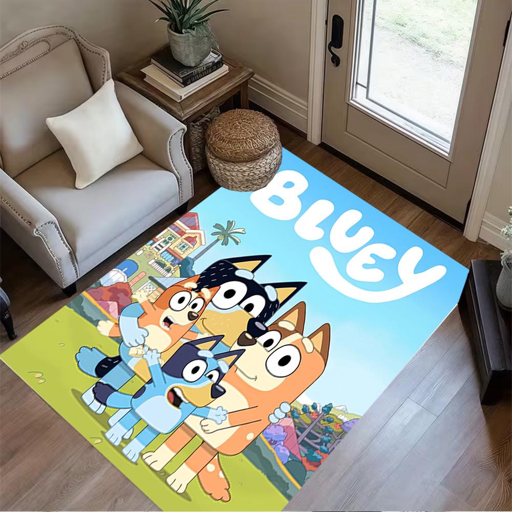 Bluey Bingo Hug Area Rug Suitable for Balcony Hallway Decorate room Kitchen Antislip Carpet Anime Office Decor Wedding Party Gift