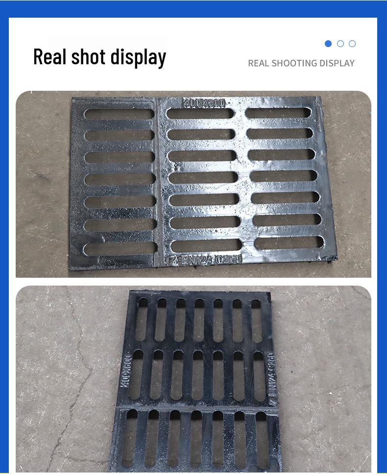 Ductile Iron Manhole & Sewer Drain Grating Cover 300x500mm