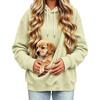 Women's Hoodie, Loose Fit Long Sleeve Color Hooded Sweatshirt