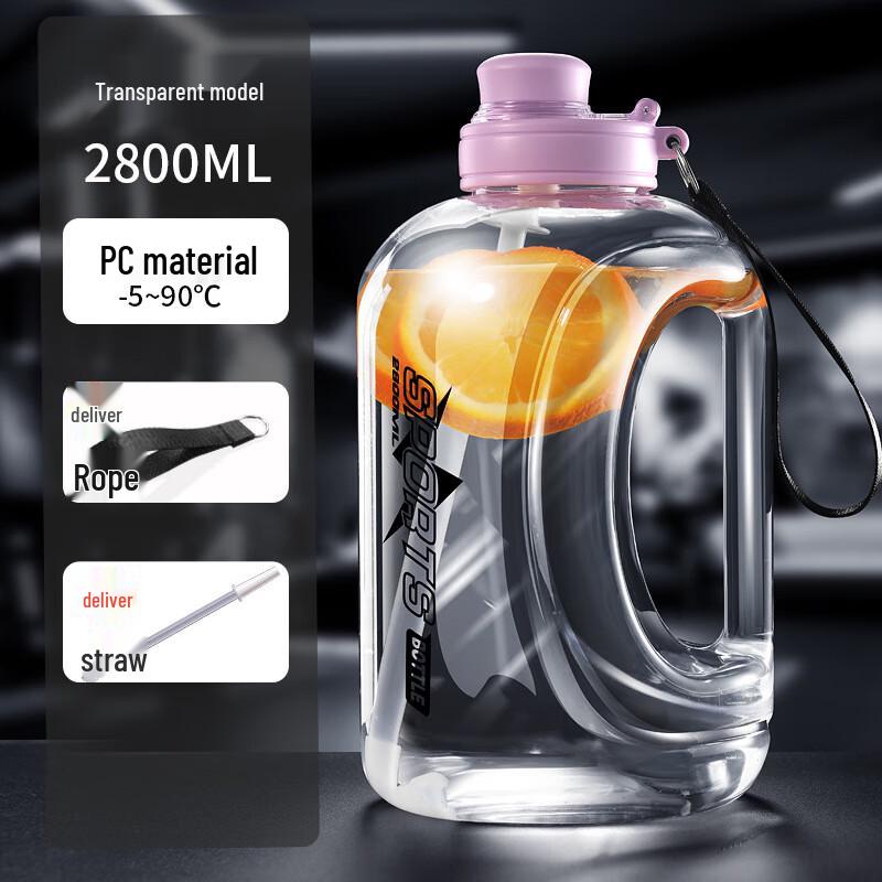 Large Capacity Sports Water Bottle with Straw