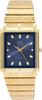 Men S Analog Waterproof Watch Blue Navy Gold Metal Band Qa80 002