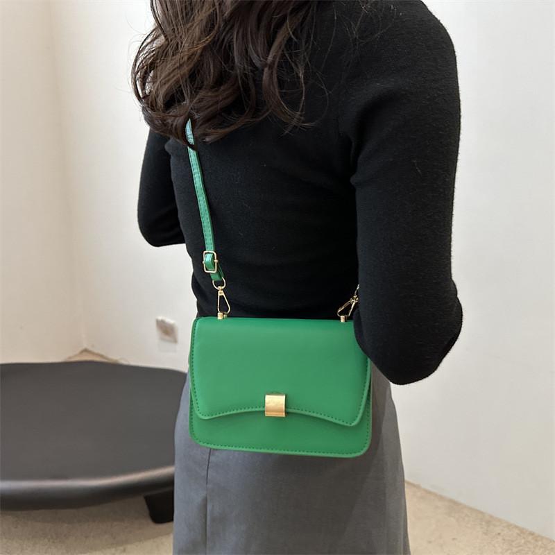 Trendy 2024 Summer Fashionable Casual Underarm Bag Stylish Square Shoulder Bag In Black Green White Orange For Daily Use