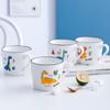 Nordic Ceramic Cartoon Animal Coffee Mug Simple Household Children Creative Porcelain Cute Dinosaur Oat Milk Cup Office Teacup