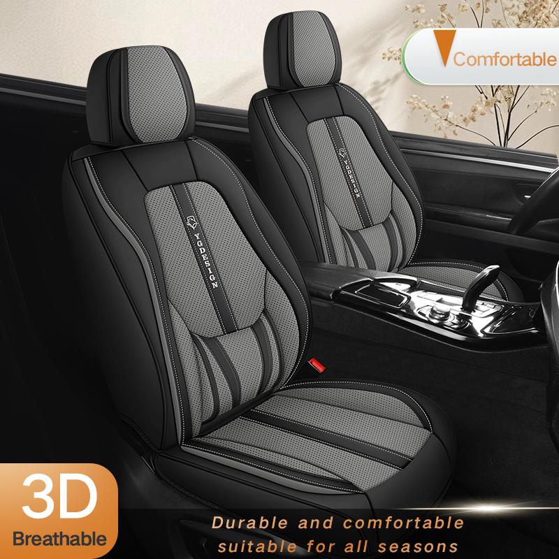 5-Seat Full Coverage Car Seat Covers with Built-in Lumbar Support -Universal for Sedans/SUVs - Durable Breathable Auto Protector