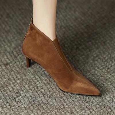 Fashion High Heels Women's Ankle Boots Fashion Sexy Pointed Toe Shoesfor Woman Luxury Dress Boots 2025 Winter Luxury Botas Para Mujer