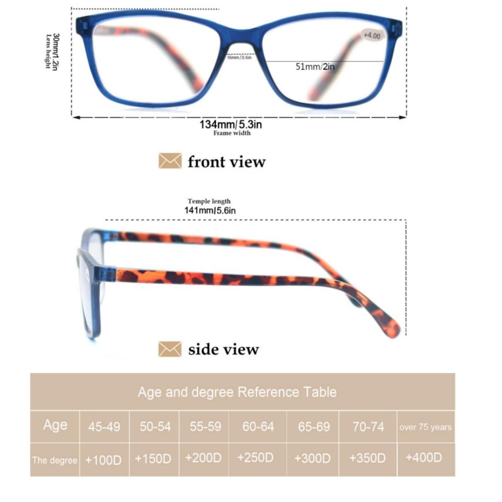 6-Pack Reading Glasses For Women Men Reader For Presbyopic glasses Fashion ultra lightweight Frame Amplifier