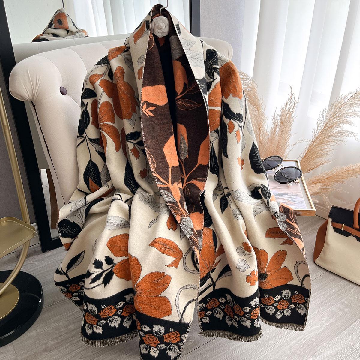 

Women s Premium Double-Sided Paisley Faux Cashmere Jacquard Scarves Luxury Winter Wrap Shawl High-Quality Wool Pashmina 2025