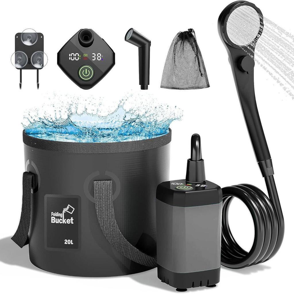 Portable Electric Shower Head for Outdoor and Camping