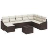 VidaXL Ensemble de Salle à Manger de Jardin de 8 Pièces avec Coussins Gris Rattan Poly 3355517