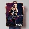Nita Strauss Targhetta in Latta Poster Arte da Parete Personalizzata Segnali Metallici Retro Vintage per Man Cave Stanza dei Giochi Decorazione Arredamento per la Casa