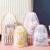 3pcs/set Cartoon Drawstring Storage Bags Travel Shoes Clothes Towel Cosmetic Portable Waterproof Organizer Toiletry String Bags