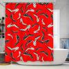 Red High Heel Shoes Print Shower Curtain For Bathroom Decor Waterproof Fabric Material Available In Various Sizes Perfect Gift I