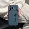 Personalized Signature  Name Letters Football Texture Faux Leather Phone Case Compatible With IPhone 17 Pro Max