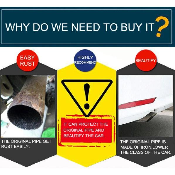 For Volkswagen Beetle VW 2012-2018 Car Exhaust Tip Muffler End Pipe Stainless Steel Tailpipe Cover Auto Parts Modificaton
