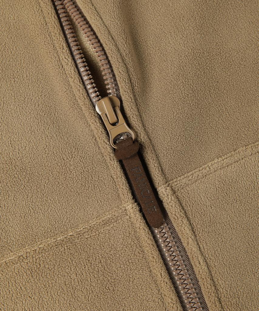 Panicale Beige Soft Fleece Zip-Up Hoodie