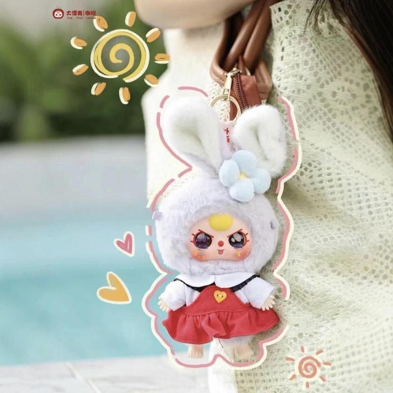 Authentic Baby Three Macaron Cute Bunny Series Blind Box Cute Trendy Toy Figurines Desktop Ornament  Bag Pendantgift For Girl
