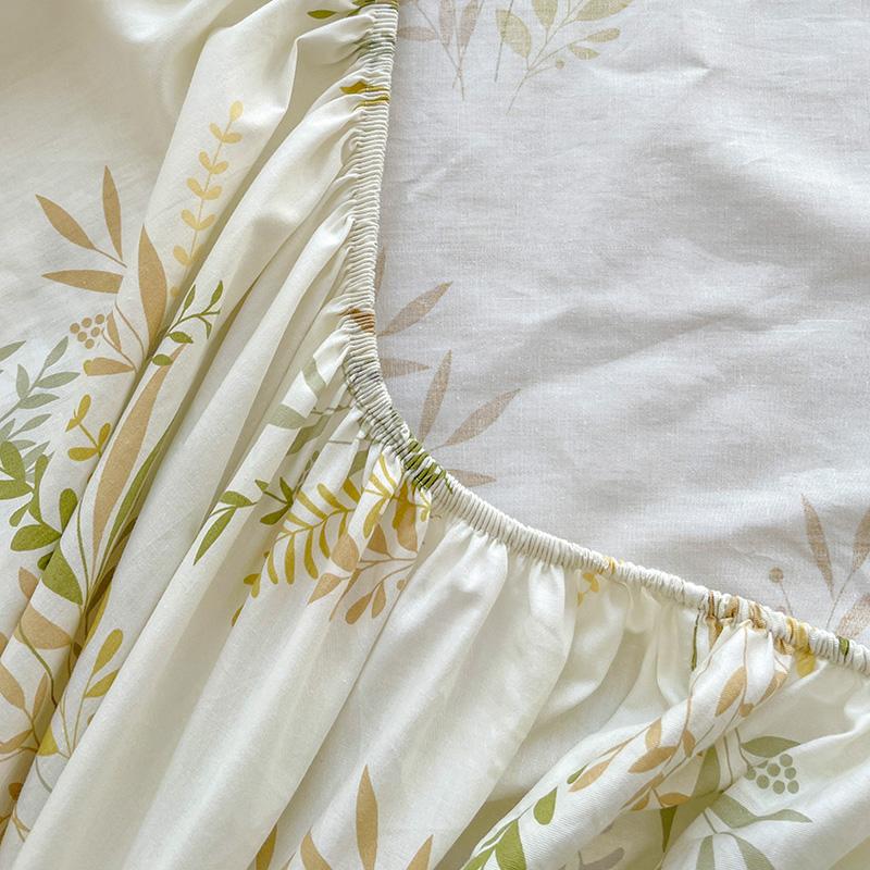 Single Double Bed 1pc Fitted Sheet Mattress Cover Super Soft Microfiber Bed Sheet (Without Pillowcase)