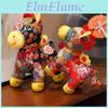 Chinese Style Plush Horse Year Lucky Mascot Animal Toy With Soft Short Pile For New Year Gift