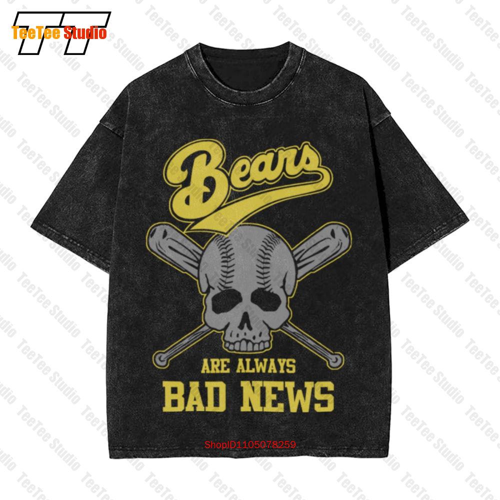 Bad News Bears Baseball Skull S Movie Retro Par Vintage Oversized TShirt VEAI S