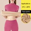 1 Set Intimo Termico Ultra Spesso da Donna con Collo Alto Senza Cuciture Caldo Invernale Manica Lunga Base Set di Abbigliamento Termico