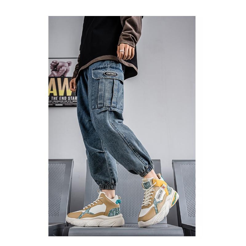Men's High-top Basketball Sports Shoes, Youth Trendy Running Dad Shoes.