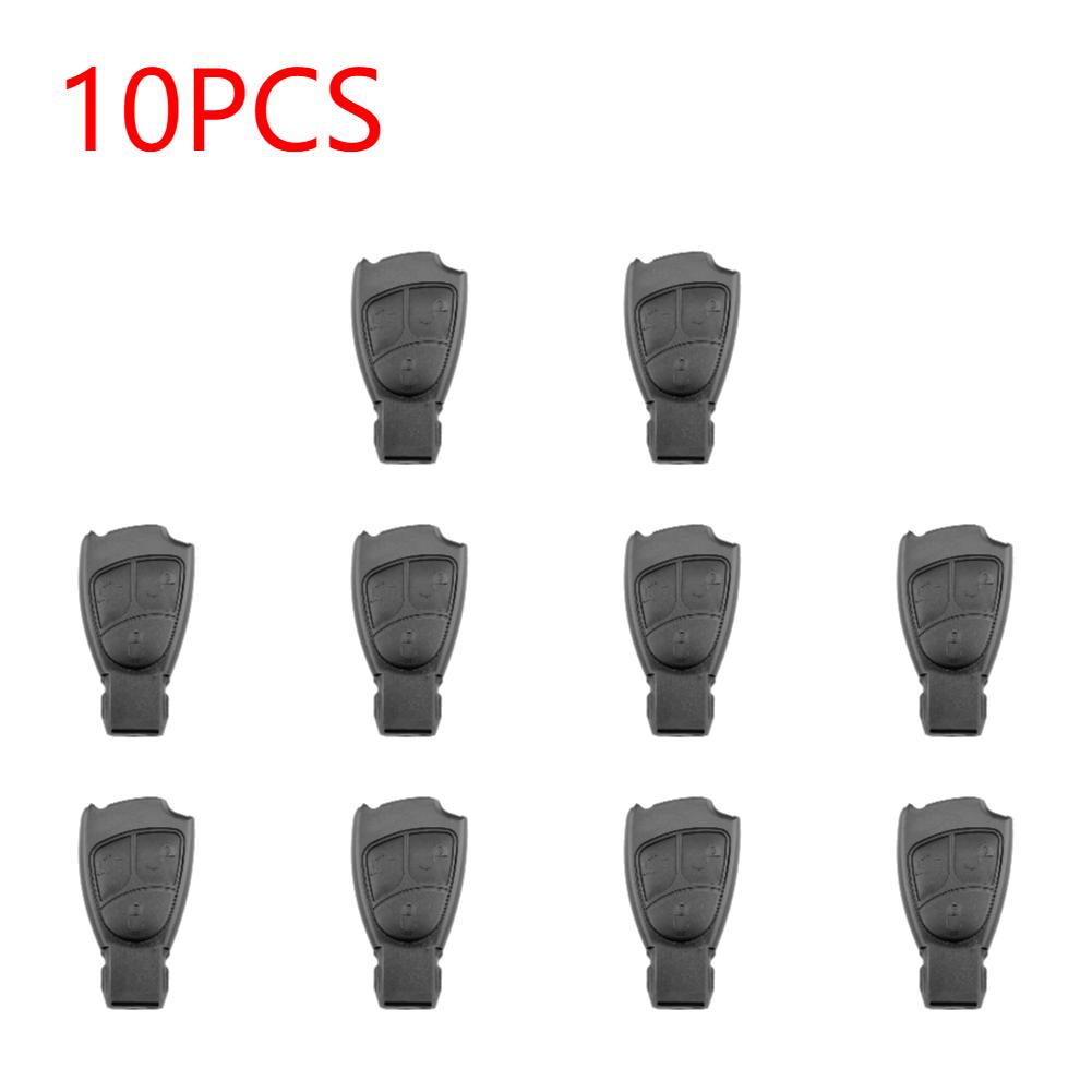 10-1pcs Car Key 3 Buttons Replacement Fit For Mercedes Benz W203 W211 W204 Car Remote Key Shell Case Cover Without Chip Battery
