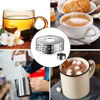 Coffee Tea Warmer Portable Holiday Gifts Hollow Frame Teapot Heating Base Holder for Hotel Travel Kitchen Home Restaurant