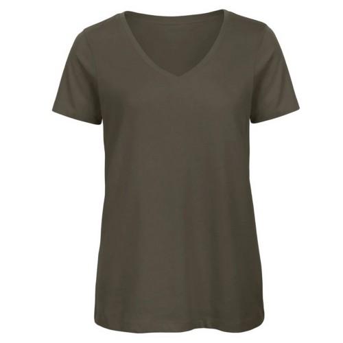 B&C Womens/Ladies Inspire Organic Deep V T-Shirt