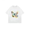 T-Shirt For Women Casual Summer Outfit Fashion Top With Colorful Butterfly And Flowers Design Perfect For Everyday Wear And Outdoor Activities