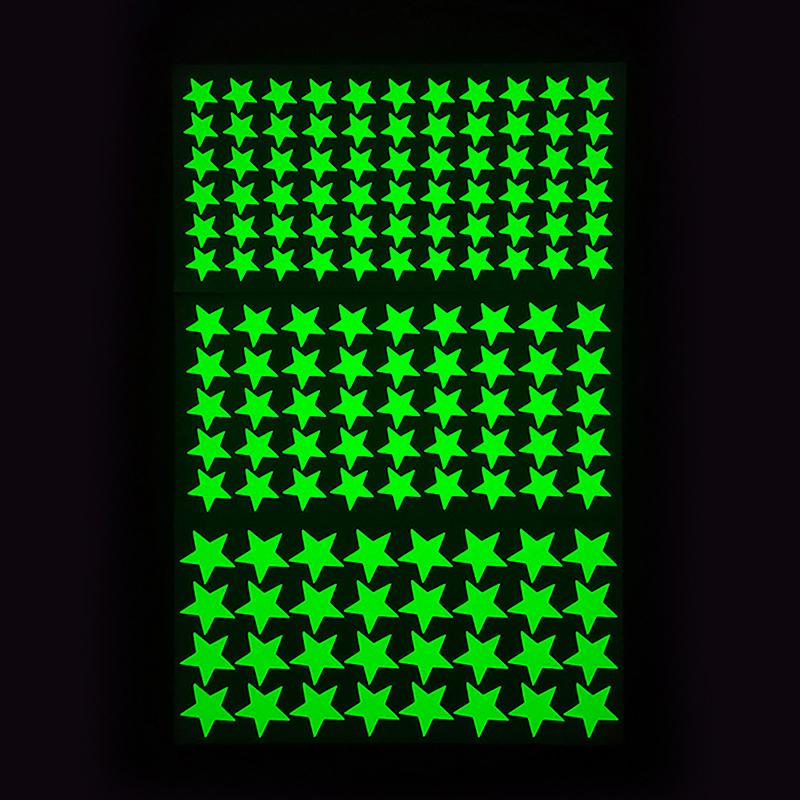 8-126 szt. Świecące w ciemności naklejki ścienne gwiazdki, okrągłe kropki, DIY dekoracja pokoju