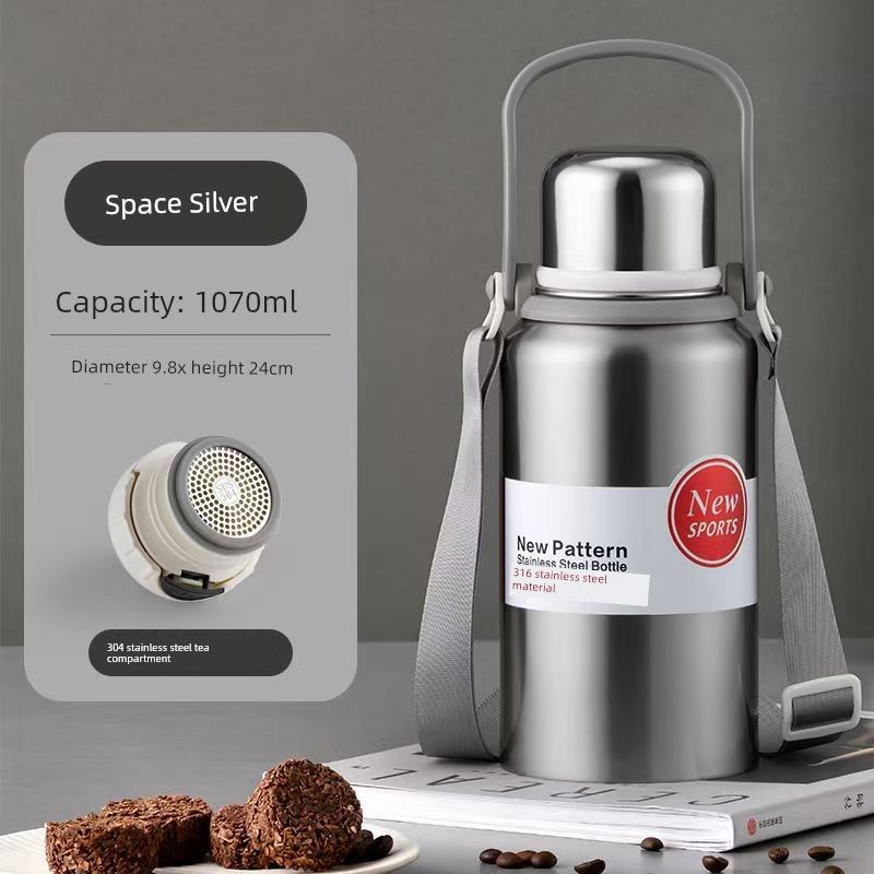 Stainless Steel 316 Large Capacity Vacuum Cup for Male and Female Students Good-looking Tea Cup Portable Car Outdoor Kettle