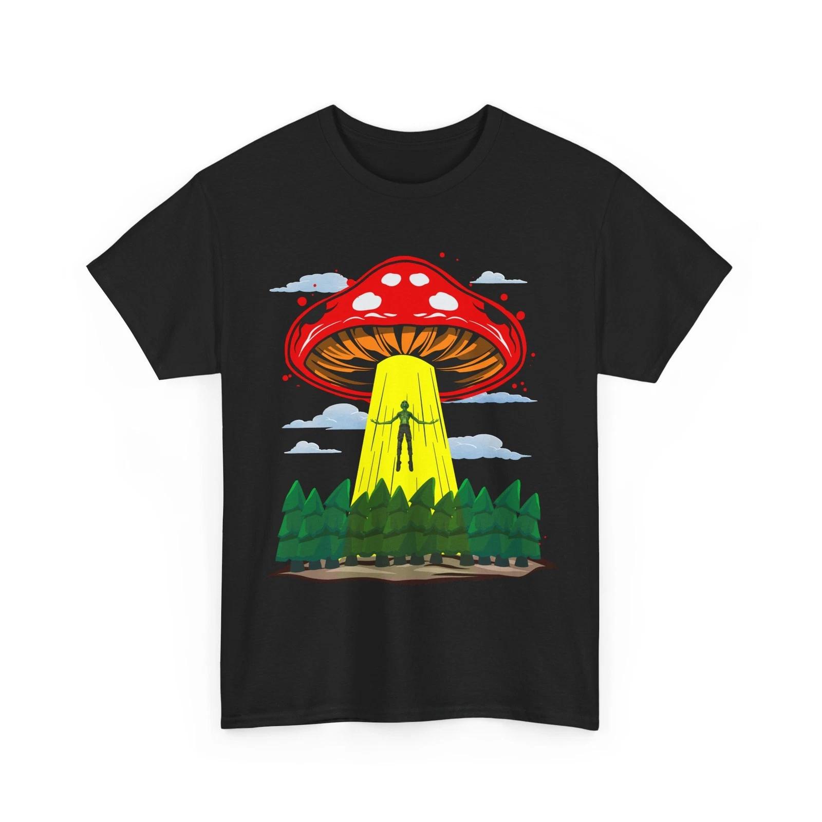 UFO Flying Saucer Mushroom Alien Space Lovers Women Men Funny T shirt S
