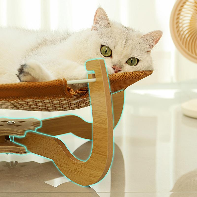 Summer Cooling Cat Bed Cool Mat Sofa Cat Scratch Wear-Resistant Cat Nest Rattan Lounge Chair Cat House Pet Sleeping Bed