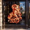 Christmas Sheep Zodiac Wall Stickers Detachable Festival Glass Window Decorations Art Wallpaper For Living Room Home Decor