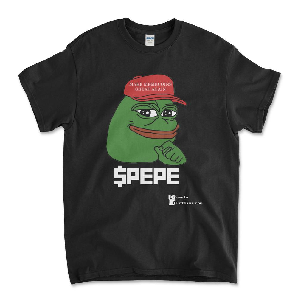 PEPE COIN Крипто Криптовалюта Альткоин HODL Черная Футболка UPC100 Унисекс Футболка S