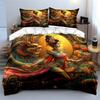 Oriental Dragon Art Decor Set Soft Comfortable Duvet Cover Bedding Set Included 1*Duvet Cover & 2*Pillowcases, Gift