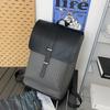Trendy Brand Simple Men's Backpack Personalized Flip College Student Schoolbag Computer Bag Large Capacity Commuter Girl Backpack