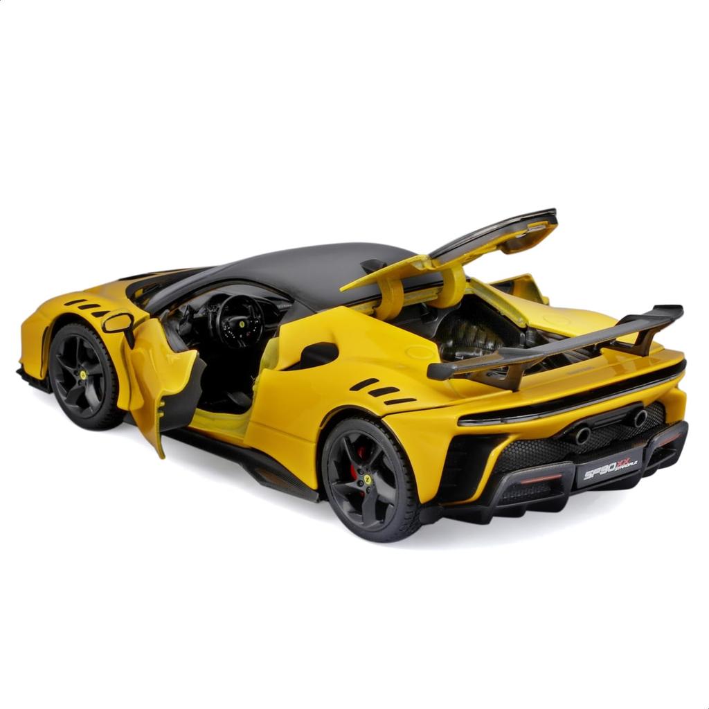Bburago 1/24 Scale Ferrari SF90 XX Stradale Yellow / Diecast Model Car, Finished Product, 18-26032 YL