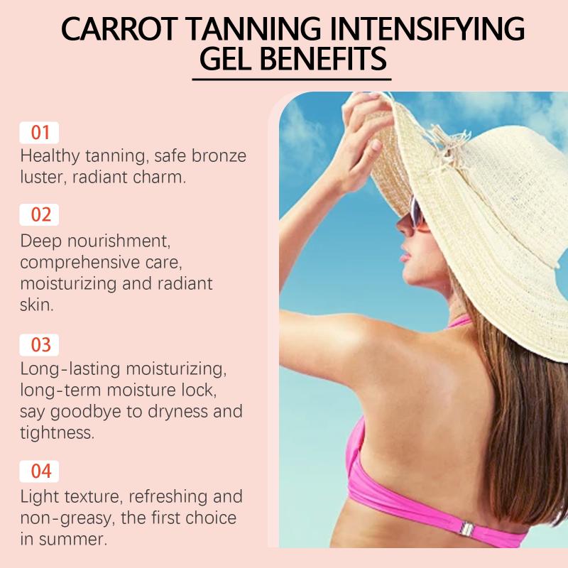 Eelhoe Carrot Tanning Intensifying Gel Self Tan Evenly Skin Tone To Create Healthy Wheat Skin Long-Lasting Blackening Care Cream one size