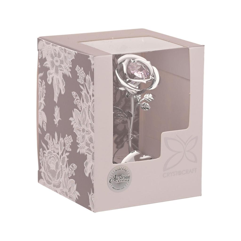 Crystocraft Special Mum Rose Celebration Ornament