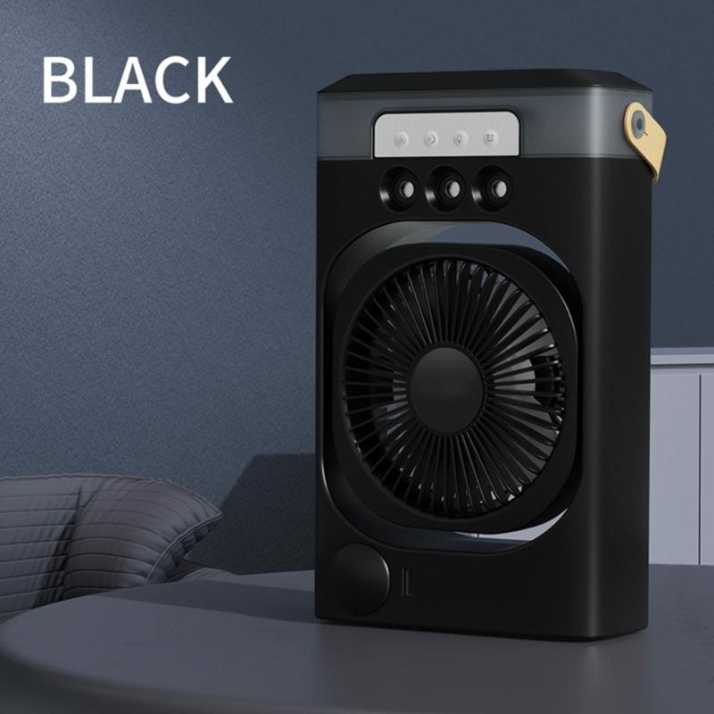 Rechargeable Air Conditioning Portable Desktop Cooling Fan with 3 Speed Suitable for Office and Bedroom Dormitory