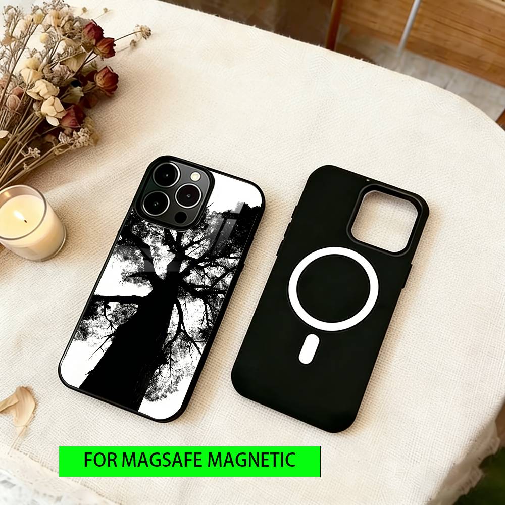 Scenic tree Phone Case For iPhone17,16,15,14,13,12,11 Plus,Pro Magnetic with Magsafe Wireless Charging