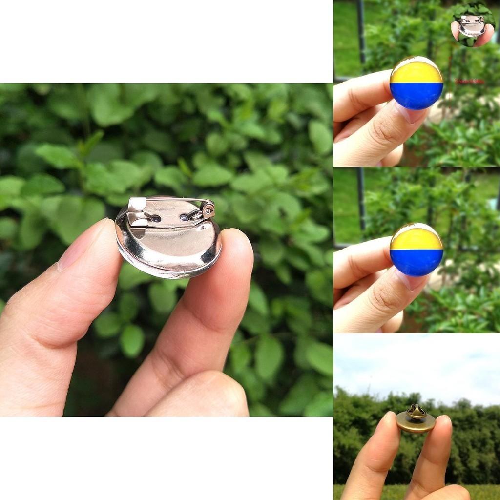 Unisex Metal Pin Badge With Ukraine Flag Design