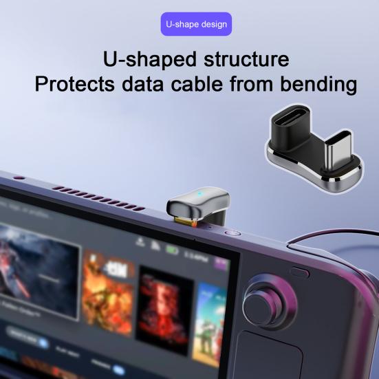 

Адаптер для портативной игровой консоли Plug-Play Компактный размер Портативный адаптер со скоростью передачи данных 20 Гбит/с Тип-C Женский адаптер