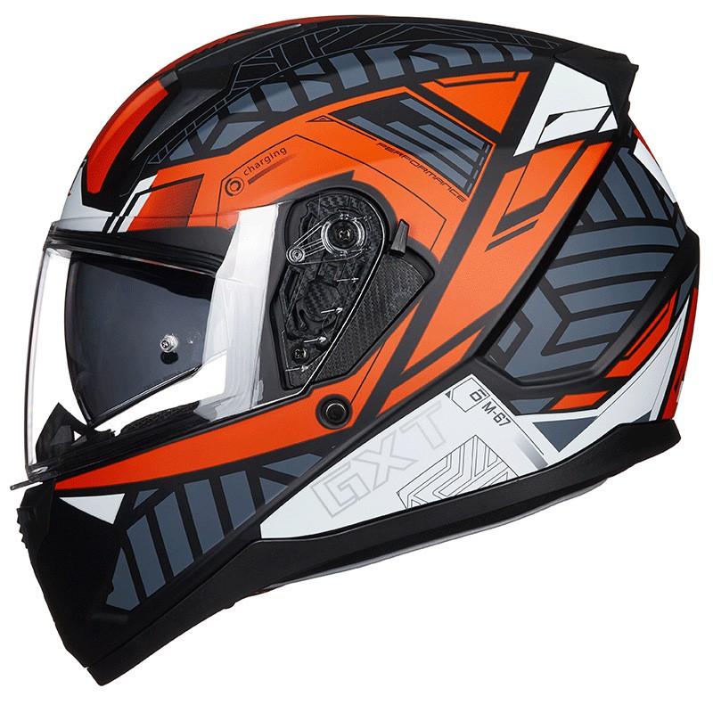 Full Face Motorcycle Helmet Dual Visor DOT Approved Men Women