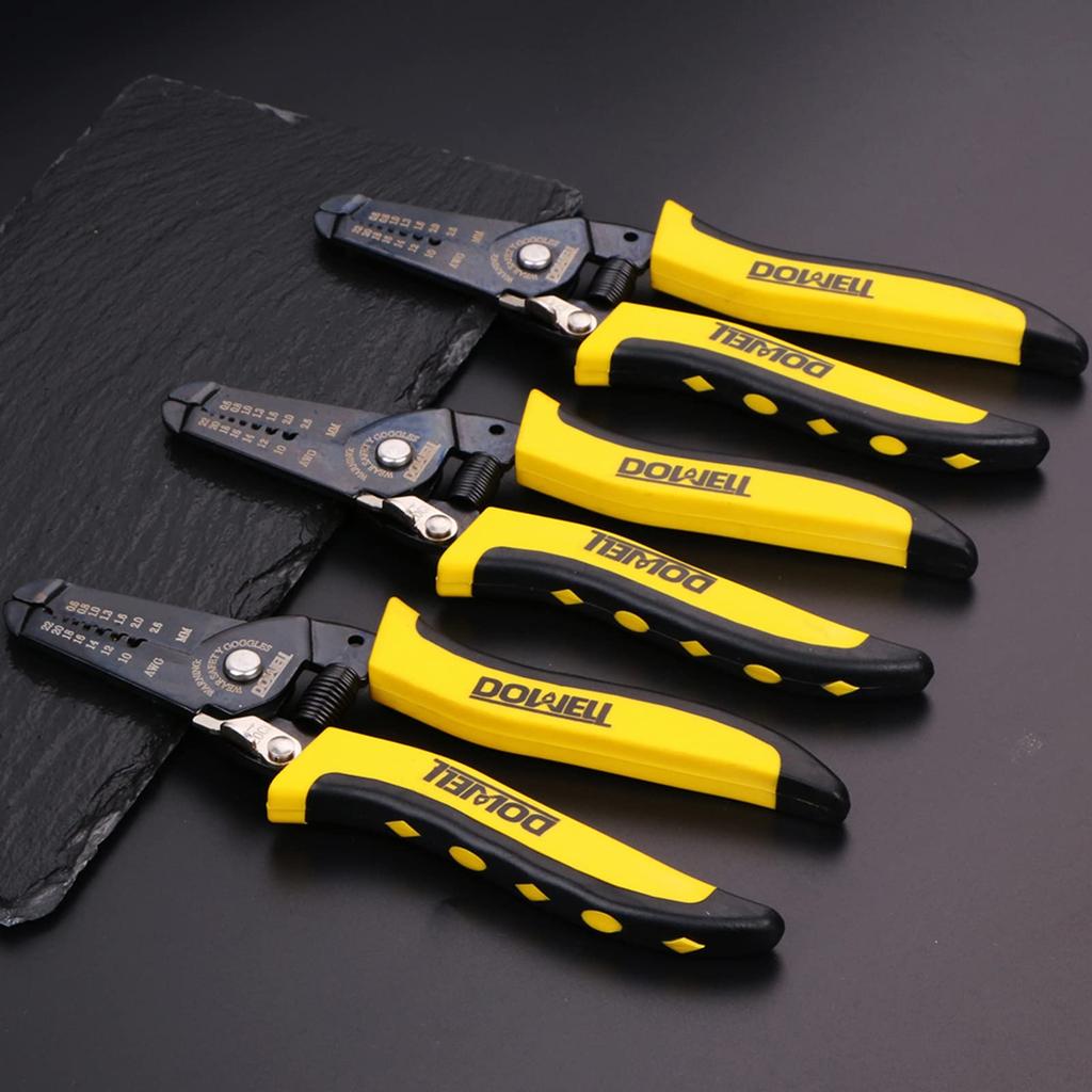 DOWELL Wire Stripper Cutter Pliers Hand 2 Pieces 10-22AWG + 22-30AWG Tool, Multi-Function Tool, Electrician's Craftsmanship,