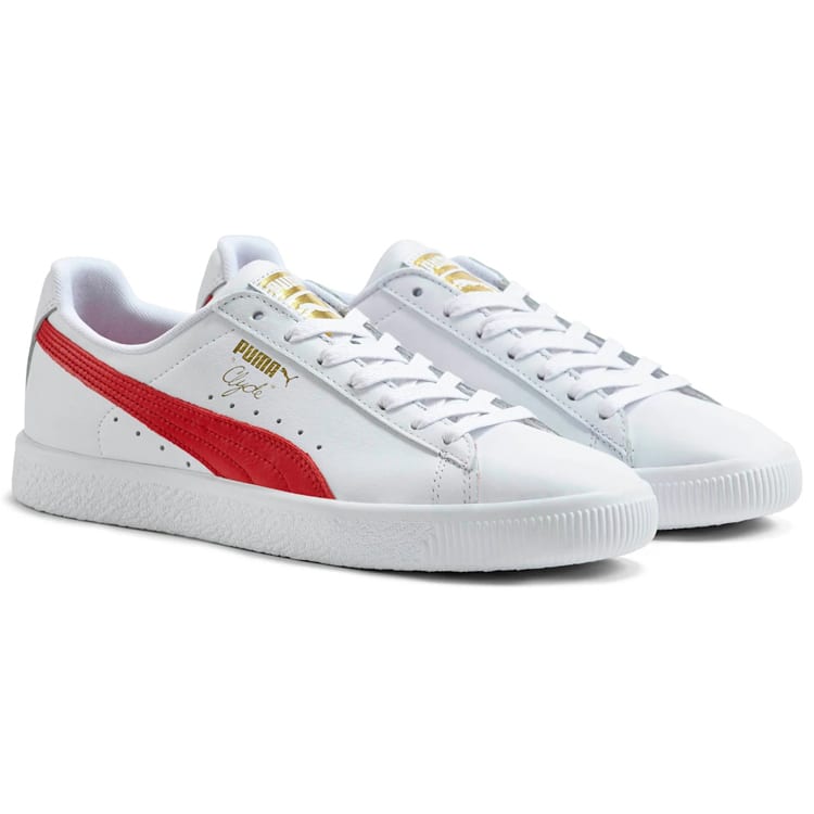 Puma Clyde Leather Foil White Cherry 364669-03