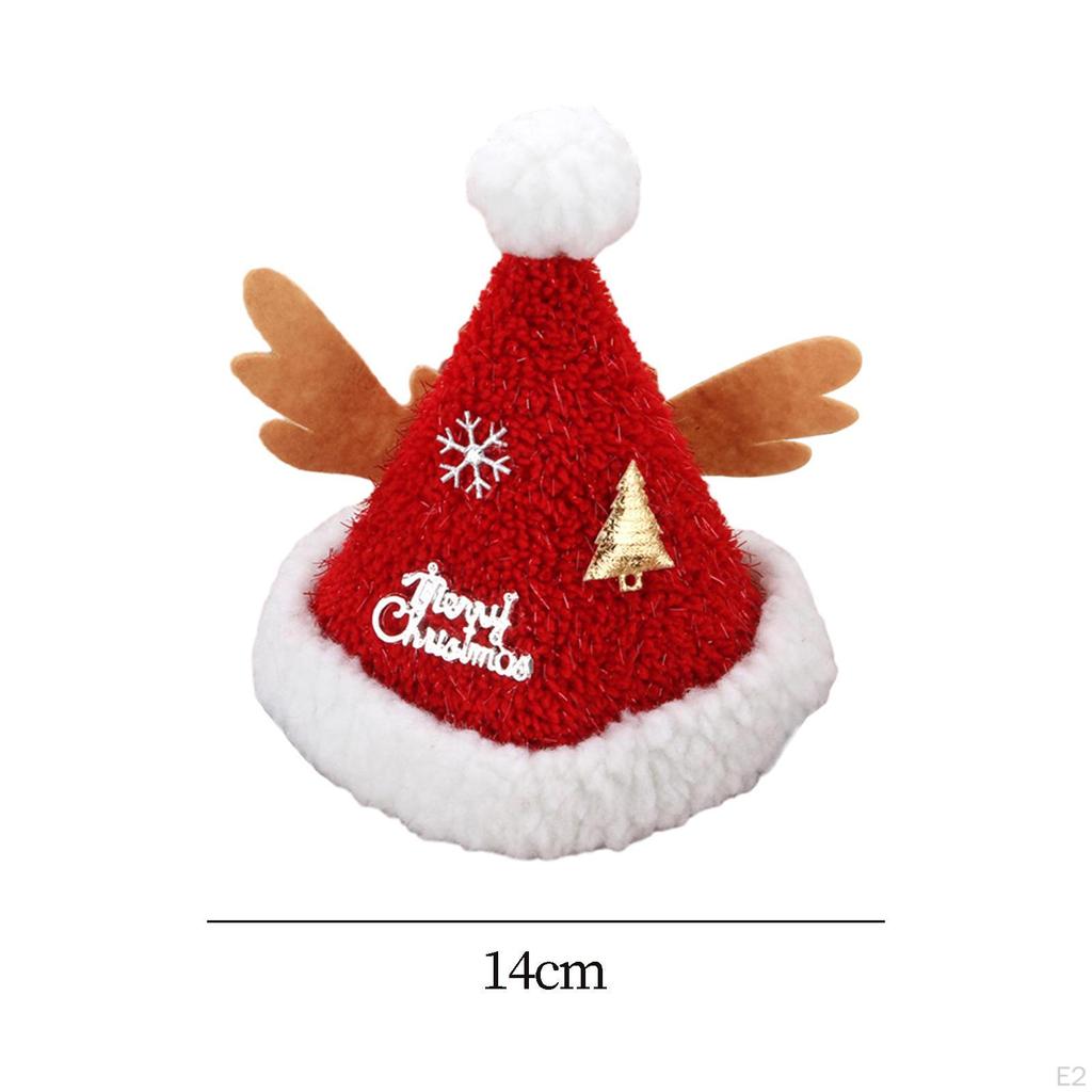 Christmas Hat Hairpin Headdress Decorative Headwear Xmas Clips for Stage Performance Party