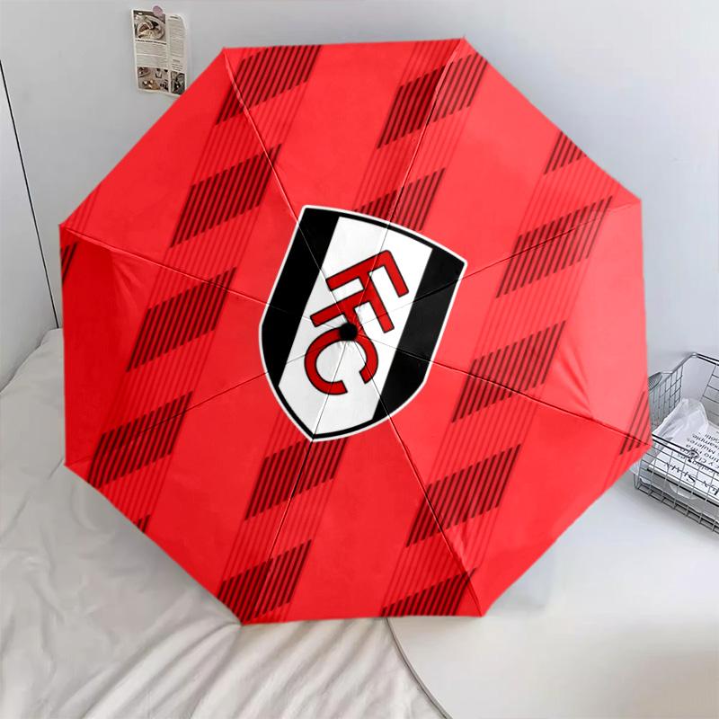 Fulham Football Club  Pattern, Automatic Folding Umbrella, Portable and Foldable Design, 8 Ribs, a Christmas or Birthday Gift.